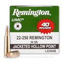 22-250 Ammo For Sale - 50 gr JHP - Remington UMC Ammo Online