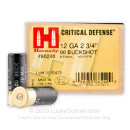 12 ga Ammo For Sale - 2-3/4" 00 Buck Critical Defense Ammunition by Hornady - 100 Rounds