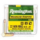 22 WMR Ammo For Sale - 40 gr JHP - Remington 22 Magnum Rimfire Ammunition In Stock - 50 Rounds