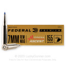 Premium 7mm Rem Mag Ammo For Sale - 155 Grain Terminal Ascent Ammunition in Stock by Federal - 20 Rounds