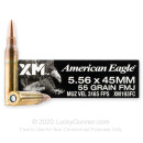 Cheap 5.56x45 Ammo For Sale - 55 Grain FMJBT XM193 Ammunition in Stock by Federal American Eagle - 20 Rounds