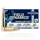 Cheap 308 Ammo For Sale - 150 gr PSP - Fiocchi Ammo Online - 20 Rounds