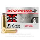 Cheap 357 Mag Ammo For Sale - 158 Grain JSP Ammunition in Stock by Winchester Super-X - 50 Rounds