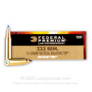 Premium 223 Rem Ammo For Sale - 55 Grain Nosler Ballistic Tip Ammunition in Stock by Federal LE Tactical TRU - 500 Rounds