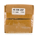 Premium 45 ACP (.451") Bullets for Sale - 230 Grain JHP Bullets in Stock by Zero Bullets - 500 Projectiles