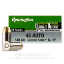 Cheap 45 Auto Ammo For Sale - 230 gr JHP Remington Defense 45 Auto Ammunition In Stock - 20 Rounds 