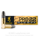 Premium 22 LR Ammo For Sale - 40 Grain LRN Ammunition in Stock by Browning PRO22 - 100 Rounds