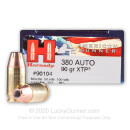 Bulk 380 Auto Ammo For Sale - 90 Grain XTP JHP Ammunition in Stock by Hornady American Gunner - 250 Rounds