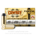 45 LC Ammo For Sale - 250 gr LRNFP - Fiocchi Ammunition In Stock - 50 Rounds