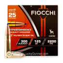 Cheap 300 AAC Blackout Ammo For Sale - 125 Grain SST Ammunition in Stock by Fiocchi Exrema - 25 Rounds