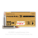 Premium 223 Rem Ammo For Sale - 55 Grain Barnes TSX Ammunition in Stock by Federal - 20 Rounds