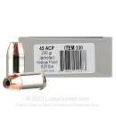 Premium 45 ACP Ammo For Sale - 230 Grain JHP Ammunition in Stock by Underwood - 20 Rounds