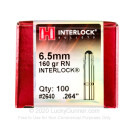 Premium 6.5mm (.264") Bullets For Sale - 160 Grain HPBT Bullets in Stock by Hornady - 100 Projectiles