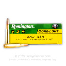 Bulk 270 Ammo For Sale - 150 gr SP - Remington Core-Lokt Ammo Online - 200 Rounds