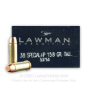 Bulk 38 Special Ammo For Sale - +P 158 Grain TMJ Ammunition in Stock by Speer Lawman - 1000 Rounds