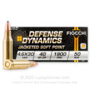 Cheap HK 4.6x30 Ammo For Sale - 40 Grain JSP Ammunition in Stock by Fiocchi - 50 Rounds