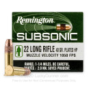 Premium 22 LR Ammo For Sale - 40 Grain CPHP Ammunition in Stock by Remington Subsonic - 50 Rounds