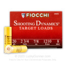 Cheap 20 Gauge Ammo For Sale - 2-3/4" 7/8oz. #8 Shot Ammunition in Stock by Fiocchi - 250 Rounds