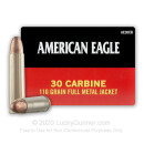 Bulk 30 Carbine Ammo For Sale - 110 Grain FMJ Ammunition in Stock by Federal American Eagle - 500 Rounds