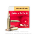 Bulk 338 Lapua Magnum Match Sellier & Bellot Ammunition - 250 grain hollow point boat tail ammunition - 100 Rounds
