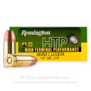 Premium 9mm Ammo For Sale - 147 Grain JHP Ammunition in Stock by Remington HTP - 20 Rounds
