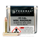 Cheap 22 WMR Ammo For Sale - 40 Grain FMJ Ammunition in Stock by Federal Champion Training - 50 Rounds