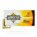 Bulk 380 Auto Ammo For Sale - 95 Grain FMJ Ammunition in Stock by Armscor - 1000 Rounds