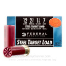 12 Gauge Ammo - 2-3/4" Steel Shot Target shells - 1-1/8 oz - #7 - Federal Top Gun - 250 Rounds