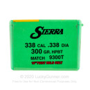 Premium 338 Caliber (.338") Bullets For Sale - 300 Grain HPBT Bullets in Stock by Sierra MatchKing - 50 Projectiles