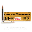 Premium 25-06 Ammo For Sale - 100 Grain TSX Ammunition in Stock by Federal - 20 Rounds