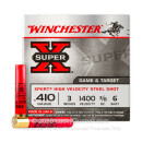 Bulk 410 Bore Ammo For Sale - 3” 3/8oz. #6 Steel Shot Ammunition in Stock by Winchester Super-X - 250 Rounds