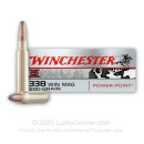 Premium 338 Winchester Magnum Ammo For Sale - 200 Grain Power Point Ammunition in Stock by Winchester Super-X - 20 Rounds