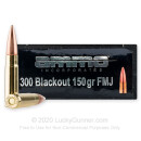 Cheap 300 AAC Blackout Ammo For Sale - 150 Grain FMJ Ammunition in Stock by Ammo Inc. - 20 Rounds