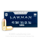 40 S&W Ammo - 165 gr TMJ - Speer Lawman 40 cal Ammunition - 1000 Rounds