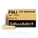 357 Mag Ammo For Sale - 158 gr FMJ Sellier & Bellot  Ammunition In Stock