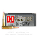 Premium 7mm-08 Rem Ammo For Sale - 150 Grain ELD-X Ammunition in Stock by Hornady Precision Hunter - 20 Rounds