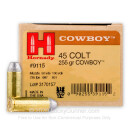 45 Long Colt Ammo - 255 gr LFN Cowboy - Hornady Ammunition - 20 Rounds