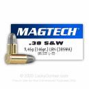 Cheap 38 S&W  - 146 gr LRN - Magtech - 50 Rounds