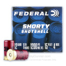 Premium 12 Gauge Ammo For Sale - 1-3/4” 11/16oz. #4 Buckshot Ammunition in Stock by Federal Shorty Shotshell - 100 Rounds