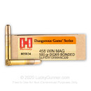 Premium 458 Win Mag Ammo For Sale - 500 Grain DGX Bonded Ammunition in Stock by Hornady Dangerous Game Series - 20 Rounds
