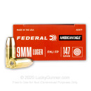 9mm Ammo For Sale - 147 gr FMJ - Federal American Eagle Ammunition In Stock