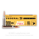 308 165 grain TSX Federal Premium Vital Shok Rifle Ammunition - 20 rounds