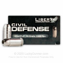 Premium 45 ACP Ammo - Liberty Civil Defense 78 Grain Fragmenting HP - 20 Rounds