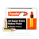 Cheap 22 LR Ammo For Sale - 38 Grain CPHP Ammunition in Stock by Aguila Super Extra - 50 Rounds
