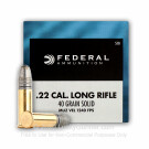 22 LR Ammo For Sale - 40 gr solid or LRN Ammunition by Federal Champion In Stock
