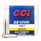Premium 22 WMR Ammo For Sale - 30 Grain VNT Ammunition in Stock by CCI - 50 Rounds