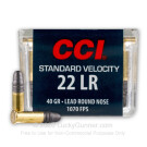 22 LR Ammo For Sale - 40 gr LRN Standard Velocity - CCI Mini Mag Ammunition In Stock - 100 Rounds