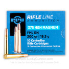 Premium 375 H&H Magnum Ammo For Sale - 300 Grain FMJ RN Ammunition in Stock by Prvi Partizan - 10 Rounds