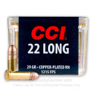 22 Long  Ammo For Sale - 29 gr CPRN - CCI 22 Long Ammunition In Stock - 100 Rounds