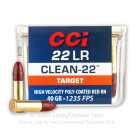 Premium 22 LR Ammo For Sale - 40 Grain LRN Ammunition in Stock by CCI Clean-22 - 100 Rounds